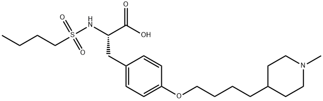 (S)-2-(butylsulfonamido)-3-(4-(4-(1-methylpiperidin-4-yl)butoxy)phenyl)propanoic acid Structure