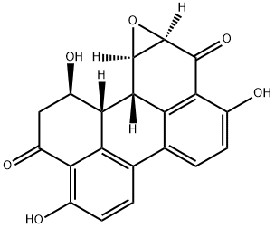 Peryleno[1,2-b]oxirene-7,11-dione, 7a,8a,8b,8c,9,10-hexahydro-1,6,9-trihydroxy-, (7aR,8aR,8bS,8cR,9R)- Structure