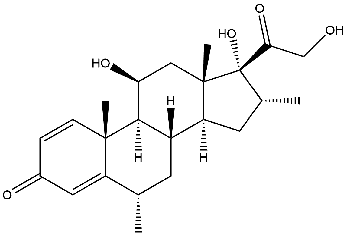 6alpha,16alpha-Dimethyl-prednisolon Structure