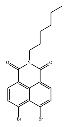 1H-Benz[de]isoquinoline-1,3(2H)-dione, 6,7-dibromo-2-hexyl- Structure