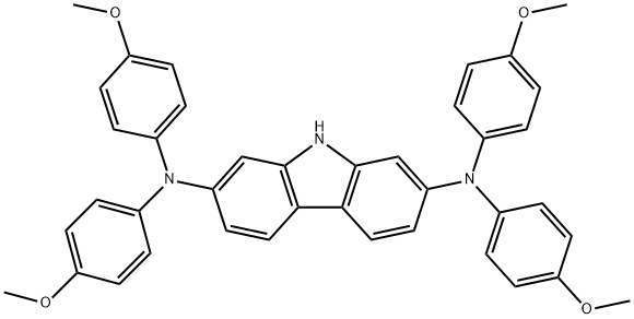 9H-Carbazole-2,7-diamine, N2,N2,N7,N7-tetrakis(4-methoxyphenyl)- Structure