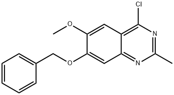 Quinazoline, 4-chloro-6-methoxy-2-methyl-7-(phenylmethoxy)- 구조식 이미지
