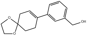 Benzenemethanol, 3-(1,4-dioxaspiro[4.5]dec-7-en-8-yl)- Structure