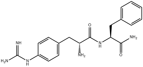 L-Phenylalaninamide, 4-[(aminoiminomethyl)amino]-D-phenylalanyl- Structure