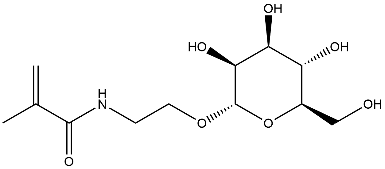 2-Propenamide, N-[2-(α-D-mannopyranosyloxy)ethyl]-2-methyl- Structure