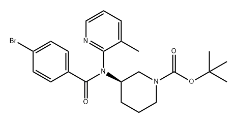 1-Piperidinecarboxylic acid, 3-[(4-bromobenzoyl)(3-methyl-2-pyridinyl)amino]-, 1,1-dimethylethyl ester, (3R)- Structure