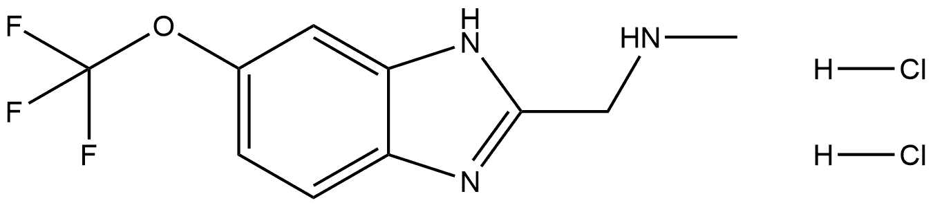 N-methyl-1-(6-(trifluoromethoxy)-1H-benzo[d]imidazol-2-yl)methanamine dihydrochloride Structure