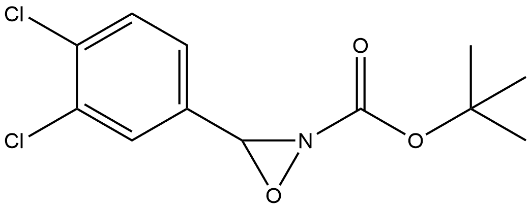 2-Oxaziridinecarboxylic acid, 3-(3,4-dichlorophenyl)-, 1,1-dimethylethyl ester Structure