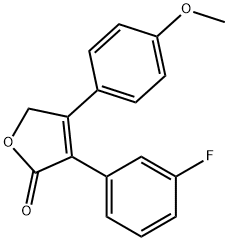 2(5H)-Furanone, 3-(3-fluorophenyl)-4-(4-methoxyphenyl)- Structure