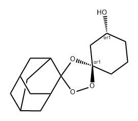 Dispiro[cyclohexane-1,3'-[1,2,4]trioxolane-5',2''-tricyclo[3.3.1.13,7]decan]-3-ol, (1R,3R)-rel- Structure