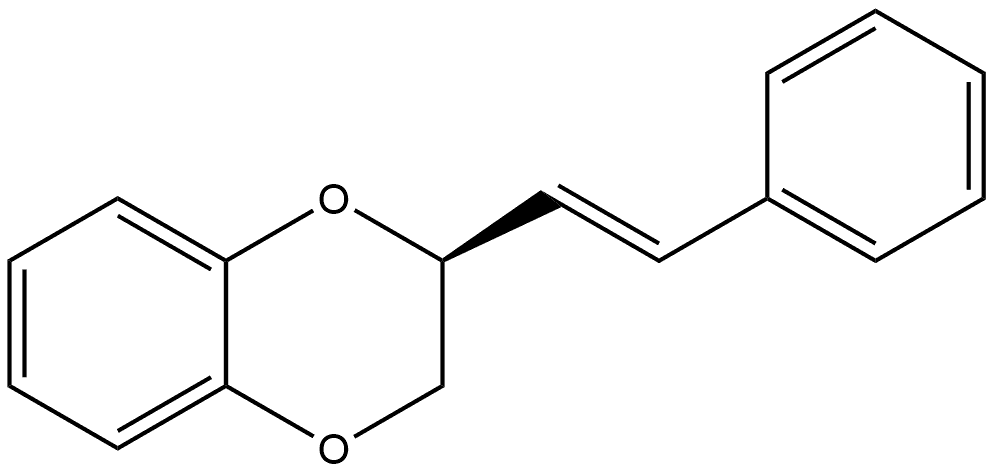 (2S)-2,3-Dihydro-2-[(1E)-2-phenylethenyl]-1,4-benzodioxin Structure