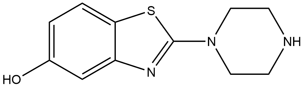 2-(1-Piperazinyl)-5-benzothiazolol Structure