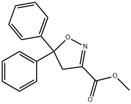 3-Isoxazolecarboxylic acid, 4,5-dihydro-5,5-diphenyl-, methyl ester Structure