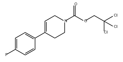 1(2H)-Pyridinecarboxylic acid, 4-(4-fluorophenyl)-3,6-dihydro-, 2,2,2-trichloroethyl ester Structure