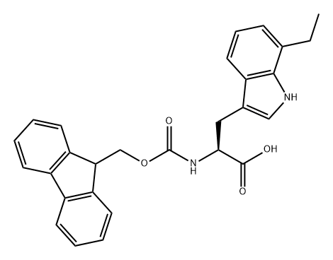 L-Tryptophan, 7-ethyl-N-[(9H-fluoren-9-ylmethoxy)carbonyl]- Structure