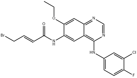 (E)-4-bromo-N-(4-((3-chloro-4-fluorophenyl)amino)-7-ethoxyquinazolin-6-yl)but-2-enamide Structure