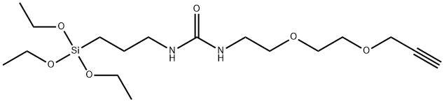 Propargyl-PEG2-urea-C3-triethoxysilane Structure