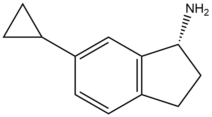 (R)-6-cyclopropyl-2,3-dihydro-1H-inden-1-amine 구조식 이미지