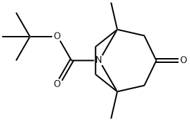 tert-butyl 1,5-dimethyl-3-oxo-8-azabicyclo[3.2.1]octane-8-carboxylate Structure