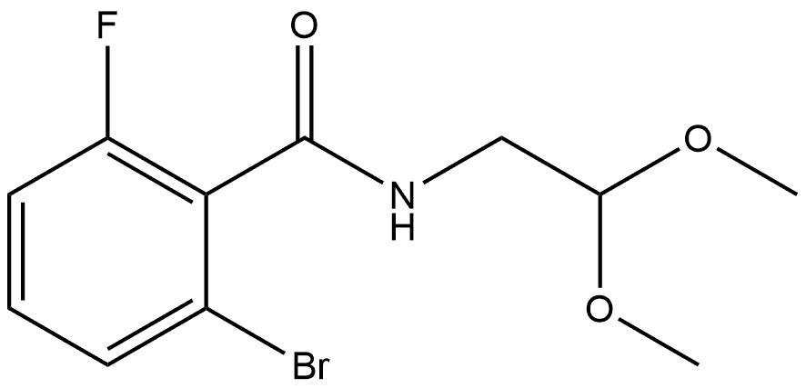 2-Bromo-N-(2,2-dimethoxyethyl)-6-fluorobenzamide Structure