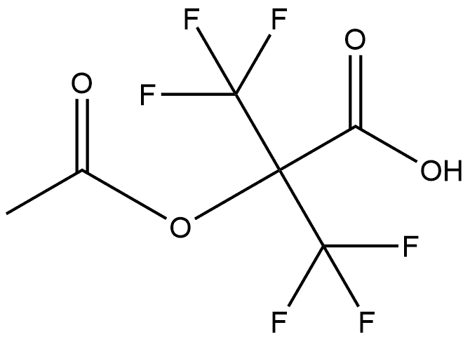 2-(Acetyloxy)-3,3,3-trifluoro-2-(trifluoromethyl)propanoic acid (ACI) Structure