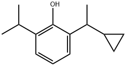 Phenol, 2-(1-cyclopropylethyl)-6-(1-methylethyl)- Structure