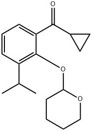 Methanone, cyclopropyl[3-(1-methylethyl)-2-[(tetrahydro-2H-pyran-2-yl)oxy]phenyl]- Structure