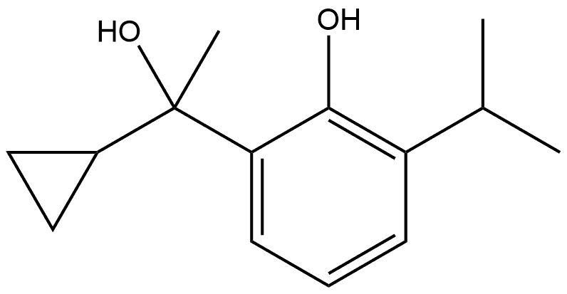 Benzenemethanol, α-cyclopropyl-2-hydroxy-α-methyl-3-(1-methylethyl)- 구조식 이미지
