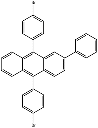 Anthracene, 9,10-bis(4-bromophenyl)-2-phenyl- Structure