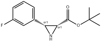 2-Aziridinecarboxylic acid, 3-(3-fluorophenyl)-, 1,1-dimethylethyl ester, (2R,3R)-rel- Structure