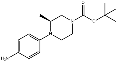 tert-Butyl (S)-4-(4-aminophenyl)-3-methylpiperazine-1-carboxylate Structure