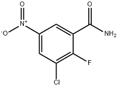 Benzamide, 3-chloro-2-fluoro-5-nitro- Structure