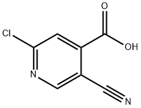 4-Pyridinecarboxylic acid, 2-chloro-5-cyano- 구조식 이미지