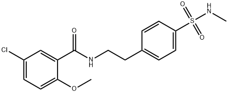Benzamide, 5-chloro-2-methoxy-N-[2-[4-[(methylamino)sulfonyl]phenyl]ethyl]- Structure