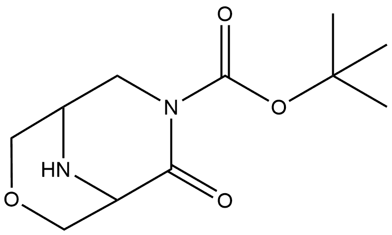 tert-butyl 6-oxo-3-oxa-7,9-diazabicyclo[3.3.1]nonane-7-carboxylate Structure