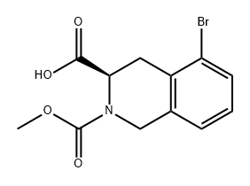 2,3(1H)-Isoquinolinedicarboxylic acid, 5-bromo-3,4-dihydro-, 2-methyl ester, (3R)- Structure