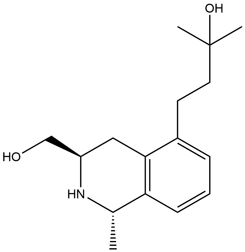 4-((1S,3R)-3-(hydroxymethyl)-1-methyl-1,2,3,4-tetrahydroisoquinolin-5-yl)-2-methylbutan-2-ol Structure