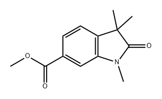 1H-Indole-6-carboxylic acid, 2,3-dihydro-1,3,3-trimethyl-2-oxo-, methyl ester Structure