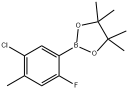 1,3,2-Dioxaborolane, 2-(5-chloro-2-fluoro-4-methylphenyl)-4,4,5,5-tetramethyl- Structure