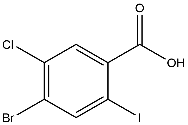 4-bromo-5-chloro-2-iodobenzoic acid Structure