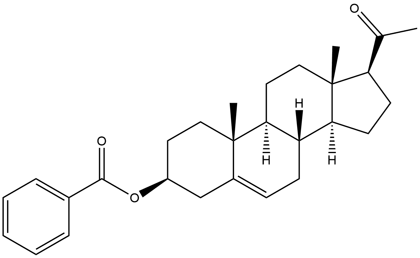 Pregn-5-en-20-one, 3-(benzoyloxy)-, (3β)- Structure