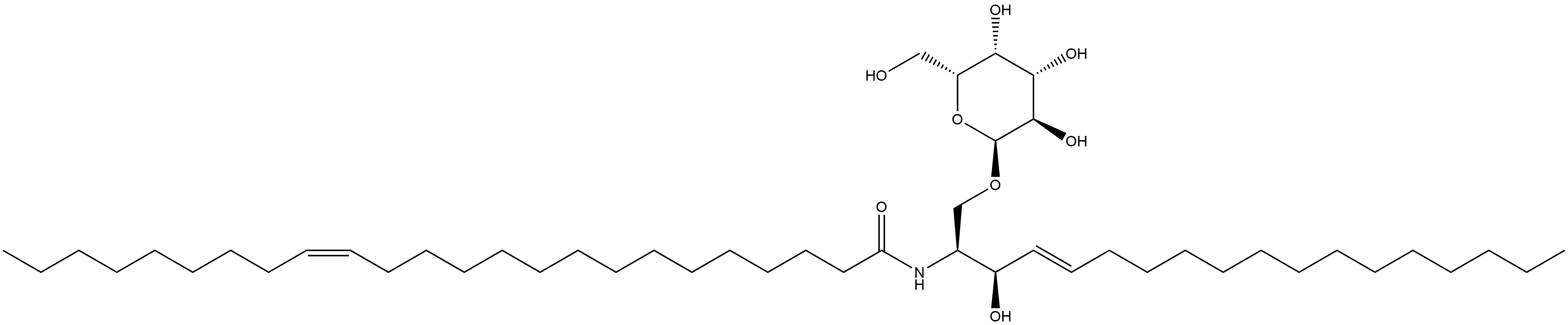 15-Tetracosenamide, N-[(1S,2R,3E)-1-[(α-D-galactopyranosyloxy)methyl]-2-hydroxy-3-heptadecen-1-yl]-, (15Z)- Structure