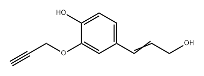 Phenol, 4-(3-hydroxy-1-propen-1-yl)-2-(2-propyn-1-yloxy)- Structure