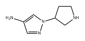1H-Pyrazol-4-amine, 1-(3-pyrrolidinyl)- Structure