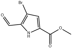 Methyl 4-bromo-5-formyl-1H-pyrrole-2-carboxylate 구조식 이미지
