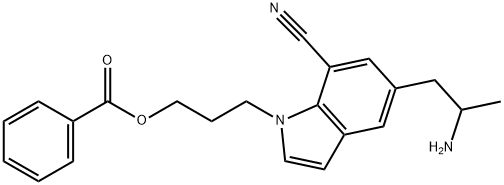 1H-Indole-7-carbonitrile, 5-(2-aminopropyl)-1-[3-(benzoyloxy)propyl]- 구조식 이미지