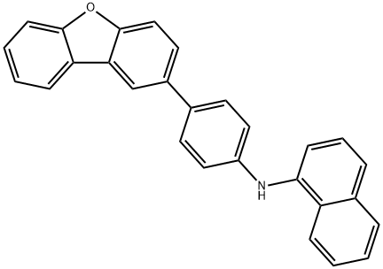 1-Naphthalenamine, N-[4-(2-dibenzofuranyl)phenyl]- Structure