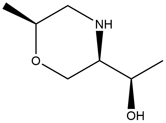 3-Morpholinemethanol, α,6-dimethyl-,(αR,3R,6S)- Structure