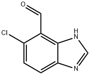 1H-Benzimidazole-7-carboxaldehyde, 6-chloro- 구조식 이미지