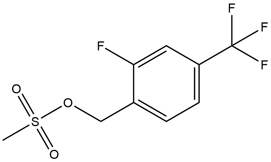 Benzenemethanol, 2-fluoro-4-(trifluoromethyl)-, 1-methanesulfonate Structure